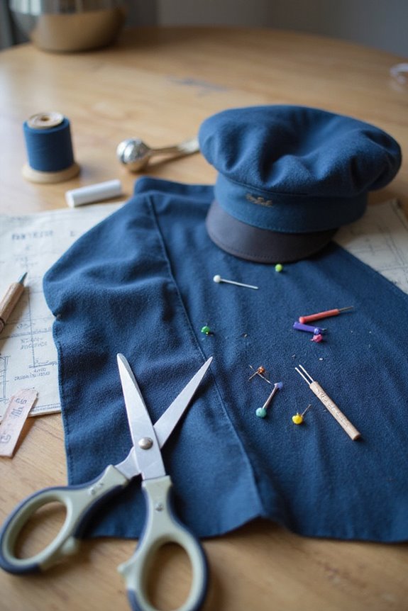 sewing techniques for garrison caps